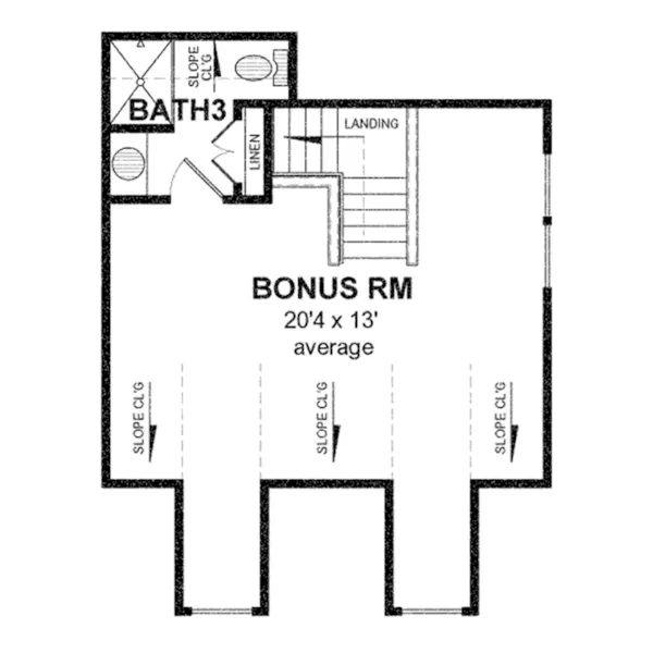 Arts & Crafts House Plan Second Floor - Hewlett Country Home 034D-0118 - Search House Plans and More