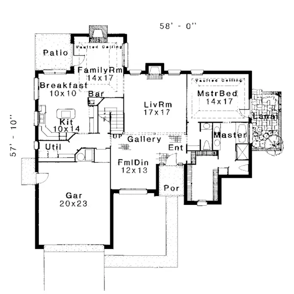 Country House Plan First Floor - Brackenridge Prairie Style Home 036D-0004 - Search House Plans and More