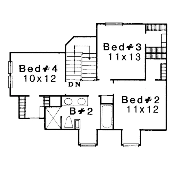 Country House Plan Second Floor - Brackenridge Prairie Style Home 036D-0004 - Search House Plans and More