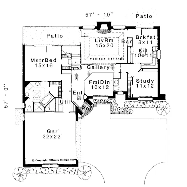 Country House Plan First Floor - Pecan Meadow Country Home 036D-0010 - Shop House Plans and More