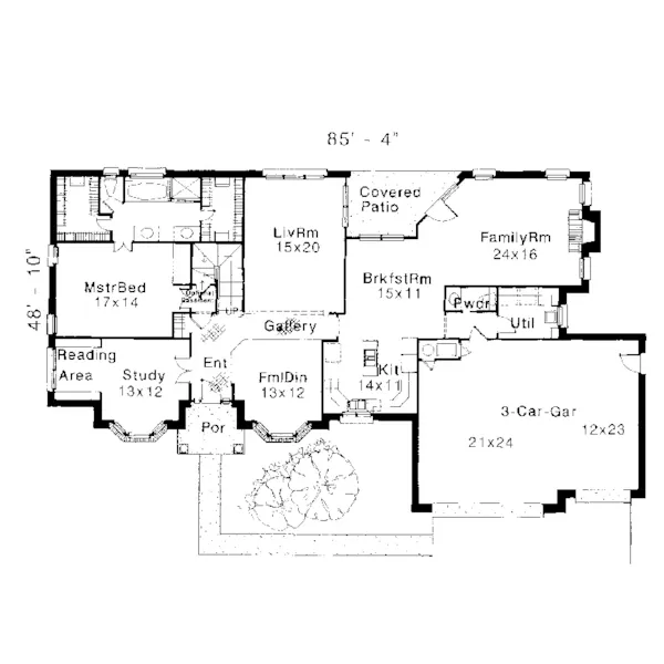 Luxury House Plan First Floor - Davenport Run European Home 036D-0014 - Search House Plans and More