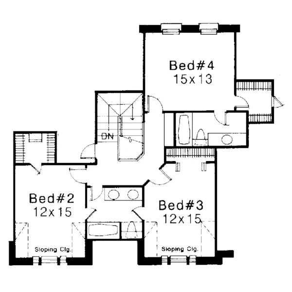 Luxury House Plan Second Floor - Davenport Run European Home 036D-0014 - Search House Plans and More