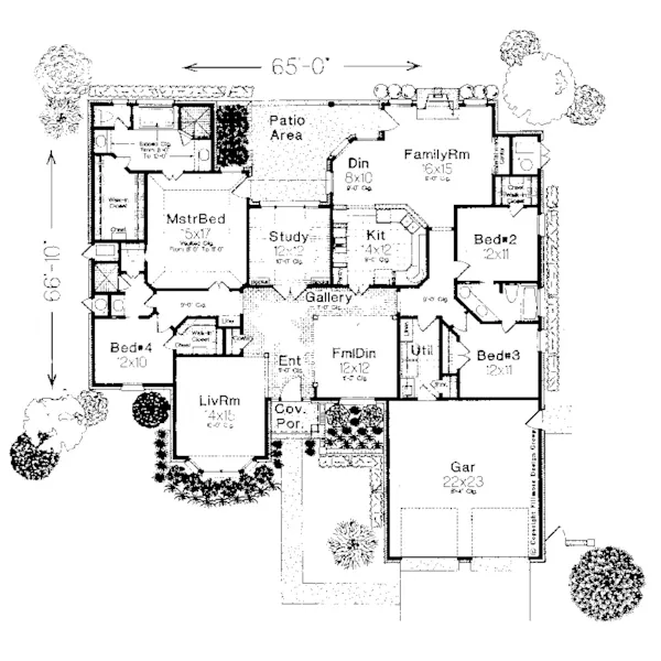 Country House Plan First Floor - Turnstall Cozy Ranch Home 036D-0026 - Shop House Plans and More