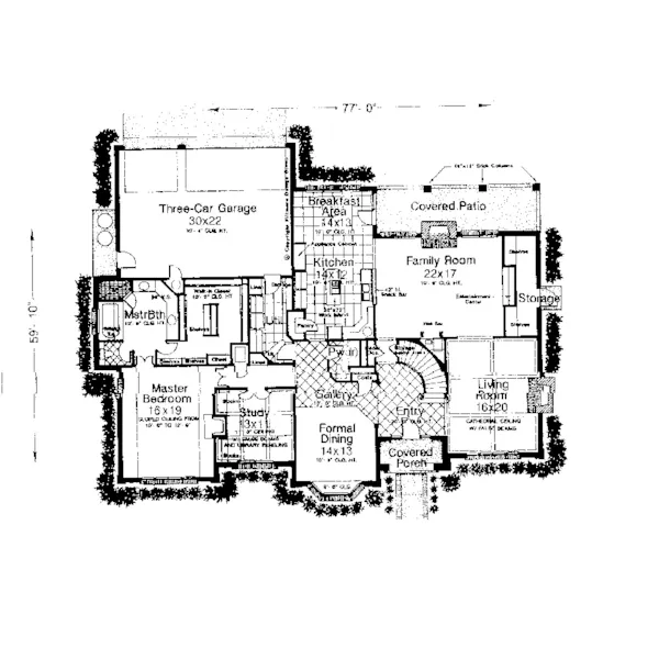 Victorian House Plan First Floor - Frederick Place Traditional Home 036D-0032 - Search House Plans and More