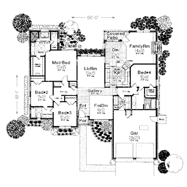 Traditional House Plan First Floor - Holdcroft Country Home 036D-0033 - Search House Plans and More