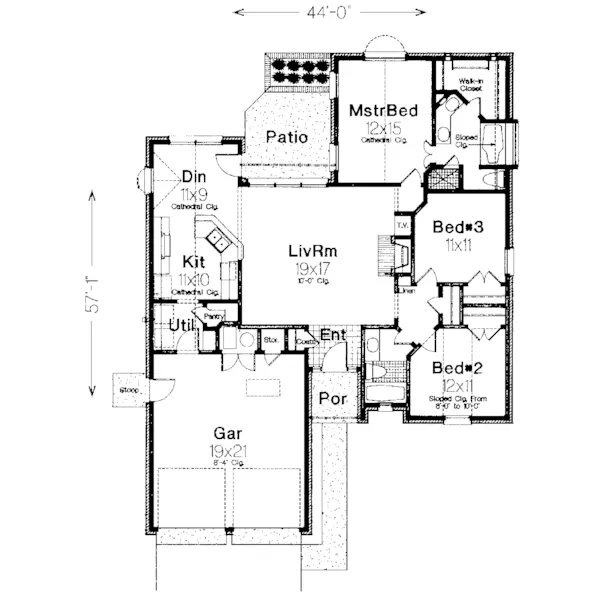 Traditional House Plan First Floor - Kohler Traditional Style Home 036D-0035 - Search House Plans and More