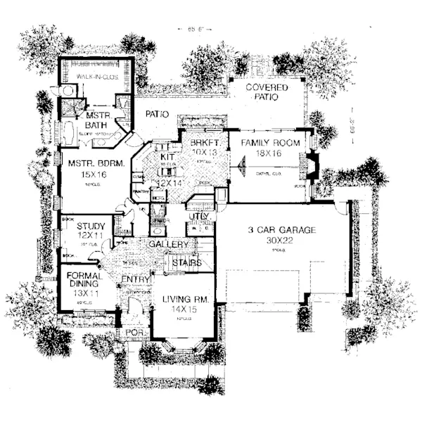 European House Plan First Floor - Pilsen Southern Victorian Home 036D-0041 - Shop House Plans and More