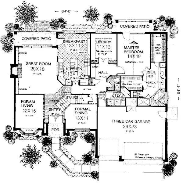 Traditional House Plan First Floor - Angelica Hill Luxury Home 036D-0043 - Search House Plans and More