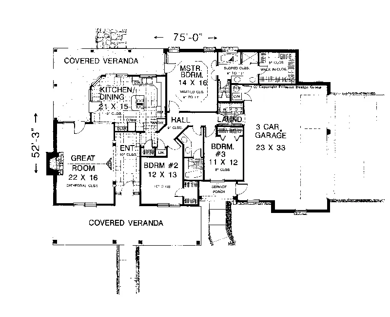 Ranch House Plan First Floor - McHenry Country Ranch Home 036D-0048 - Shop House Plans and More