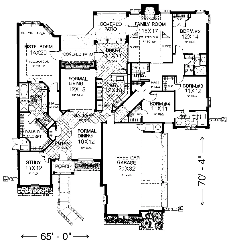 English Cottage House Plan First Floor - Harvard English Cottage Home 036D-0049 - Search House Plans and More