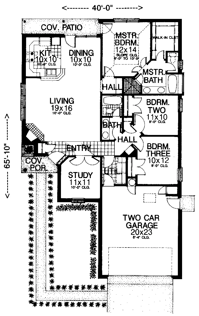Modern House Plan First Floor - Whitburn Narrow Lot Home 036D-0056 - Shop House Plans and More