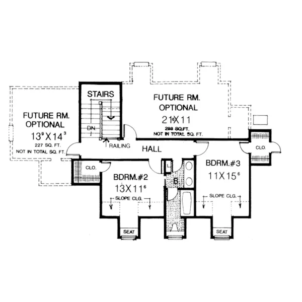 Farmhouse Plan Second Floor - Greencreek Early American Home 036D-0059 - Search House Plans and More