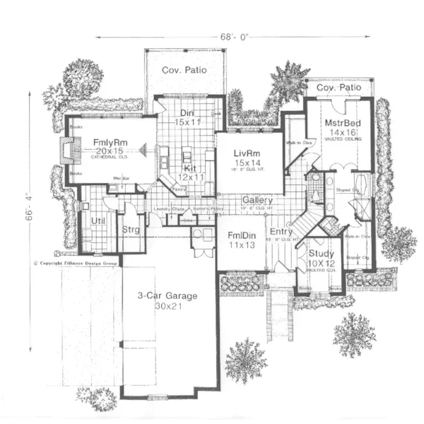 Shingle House Plan First Floor - Mendota Mill European Home 036D-0063 - Shop House Plans and More