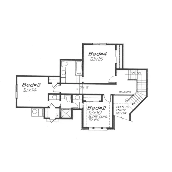 Shingle House Plan Second Floor - Mendota Mill European Home 036D-0063 - Shop House Plans and More