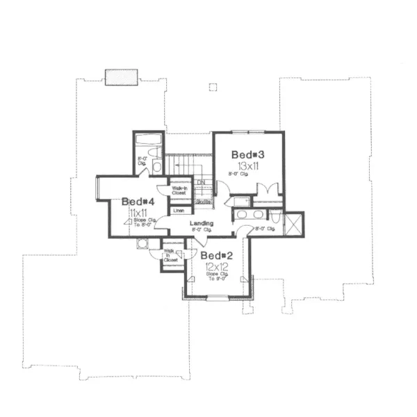 Traditional House Plan Second Floor - Braxton Way European Home 036D-0078 - Search House Plans and More