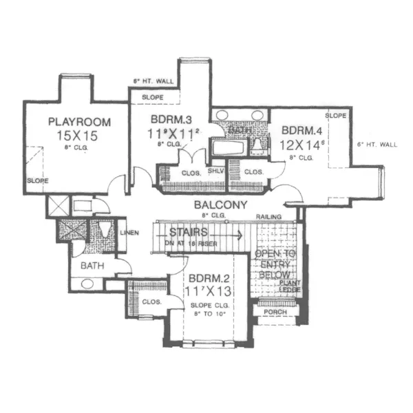 Southern House Plan Second Floor - Wilder Manor Luxury Home 036D-0085 - Shop House Plans and More