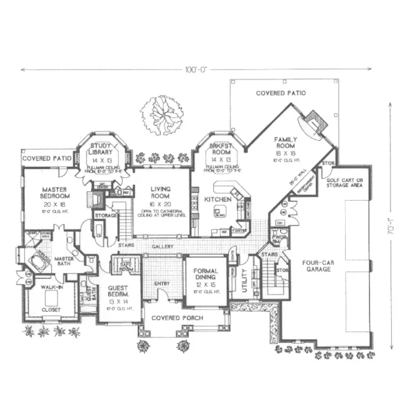 Modern House Plan First Floor - Marston Manor Luxury Home 036D-0090 - Shop House Plans and More