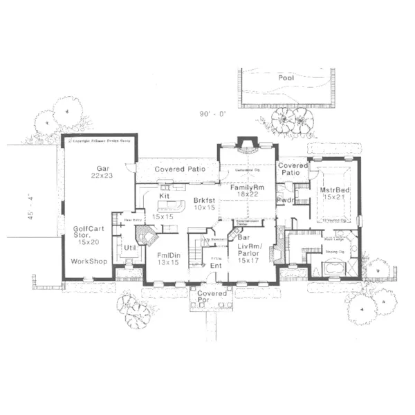 Luxury House Plan First Floor - Scarborough Luxury Home 036D-0099 - Shop House Plans and More