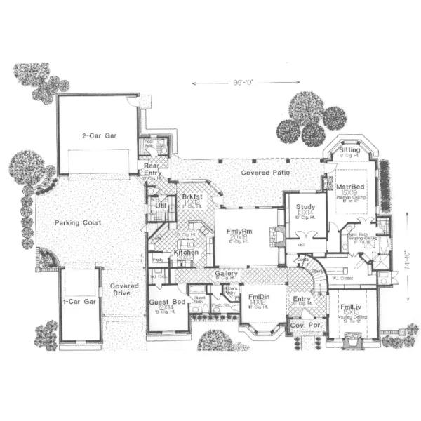 Traditional House Plan First Floor - Flanders Manor Luxury Home 036D-0103 - Search House Plans and More