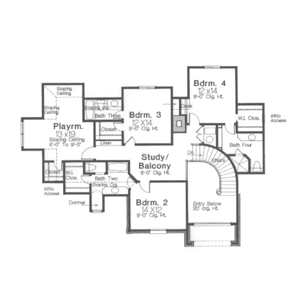 Traditional House Plan Second Floor - Flanders Manor Luxury Home 036D-0103 - Search House Plans and More