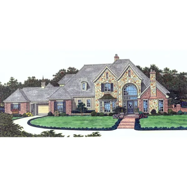 Traditional House Plan Front of Home - Flanders Manor Luxury Home 036D-0103 - Search House Plans and More