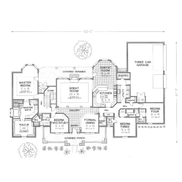 European House Plan First Floor - Millefiori Luxury Farmhouse 036D-0104 - Shop House Plans and More