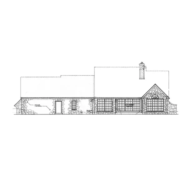 Traditional House Plan Rear Elevation - Lindenwold Country Ranch Home 036D-0105 - Shop House Plans and More