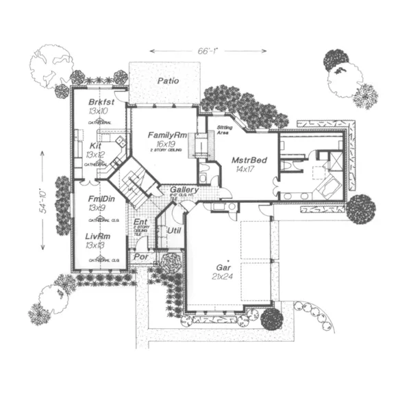 European House Plan First Floor - Ethan Traditional Home 036D-0116 - Search House Plans and More