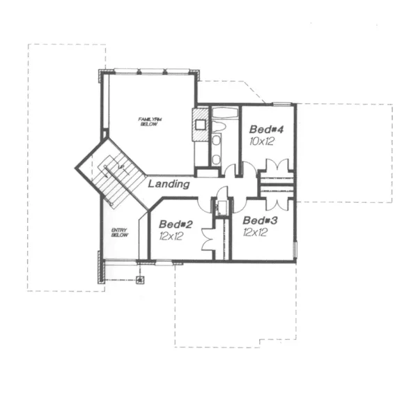 European House Plan Second Floor - Ethan Traditional Home 036D-0116 - Search House Plans and More