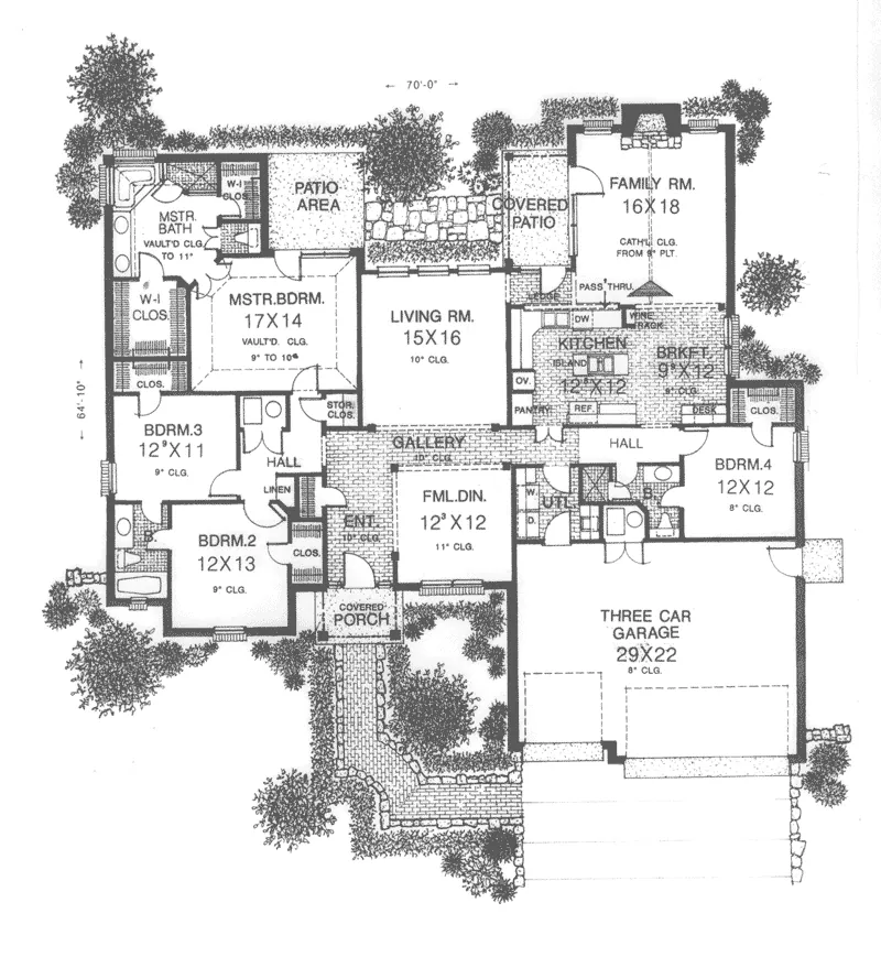 Country House Plan First Floor - Galway Pond Craftsman Style Home 036D-0129 - Search House Plans and More