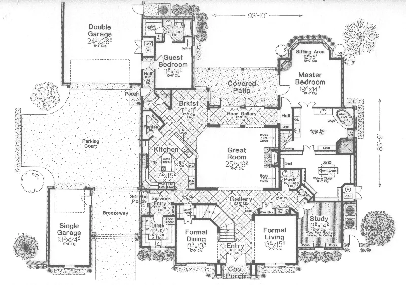 Luxury House Plan First Floor - Stefano Luxury European Home 036D-0156 - Shop House Plans and More