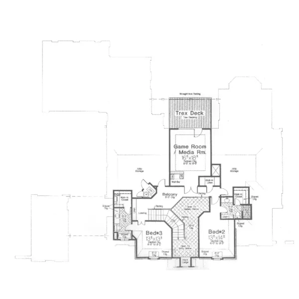 European House Plan Second Floor - Stefano Luxury European Home 036D-0156 - Shop House Plans and More