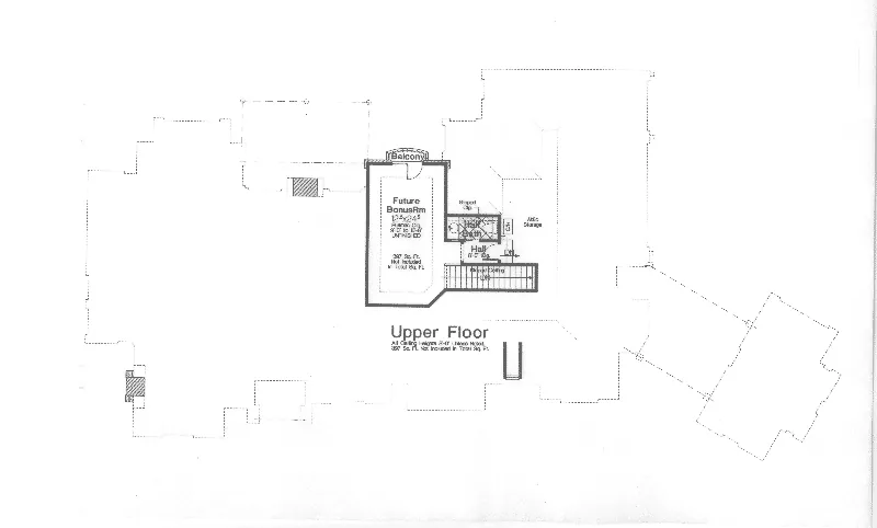 Ranch House Plan Second Floor - Tallard Luxury European Home 036D-0160 - Shop House Plans and More