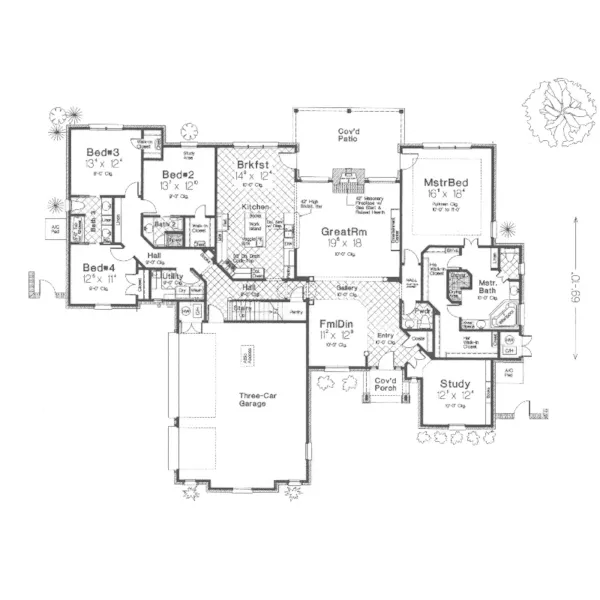 Country House Plan First Floor - Stockbridge Luxury Home 036D-0163 - Shop House Plans and More