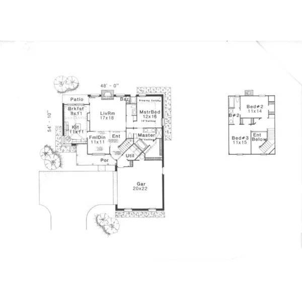 Country House Plan First Floor - Kettering Country Home 036D-0170 - Search House Plans and More