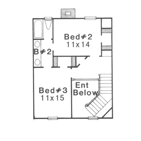 Country House Plan Second Floor - Kettering Country Home 036D-0170 - Search House Plans and More