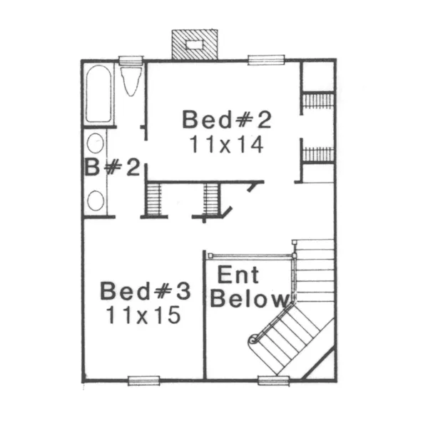 European House Plan Second Floor - Saybrook Traditional Home 036D-0171 - Shop House Plans and More