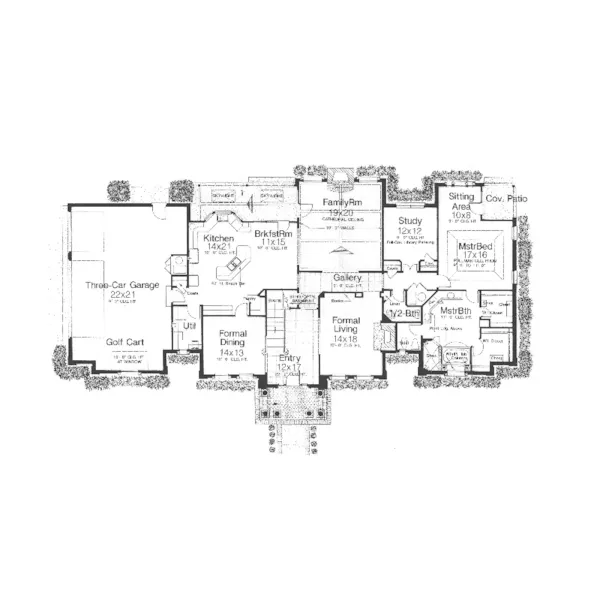 European House Plan First Floor - Anssonnette Luxury Colonial Home 036D-0174 - Search House Plans and More