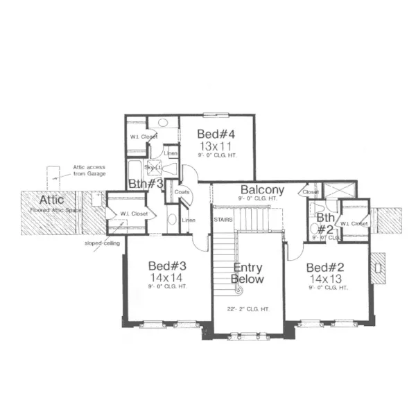 European House Plan Second Floor - Anssonnette Luxury Colonial Home 036D-0174 - Search House Plans and More