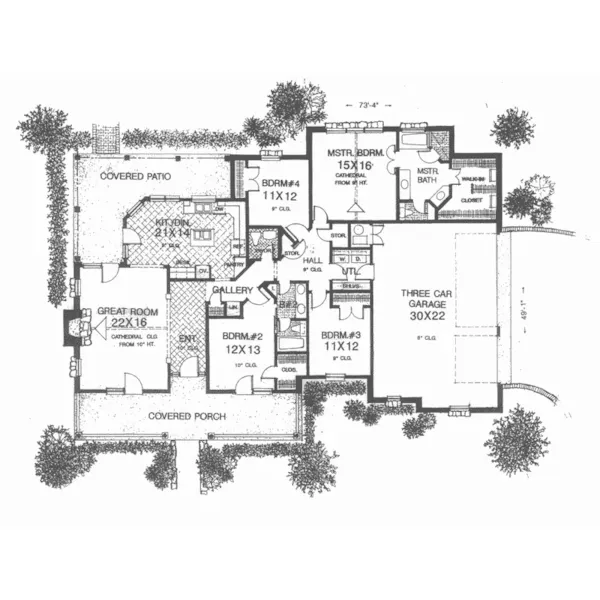 Country House Plan First Floor - Stoneyside Country Farmhouse 036D-0187 - Shop House Plans and More