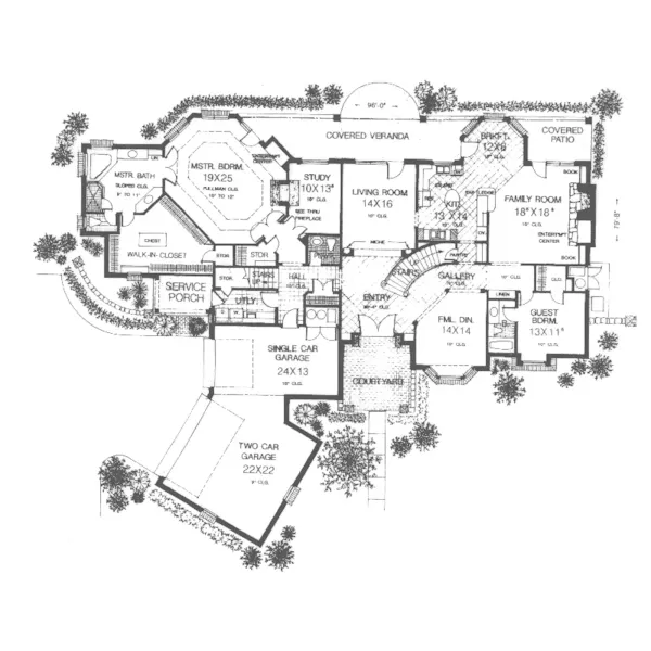 Country House Plan First Floor - Ferrara Luxury European Home 036D-0188 - Search House Plans and More