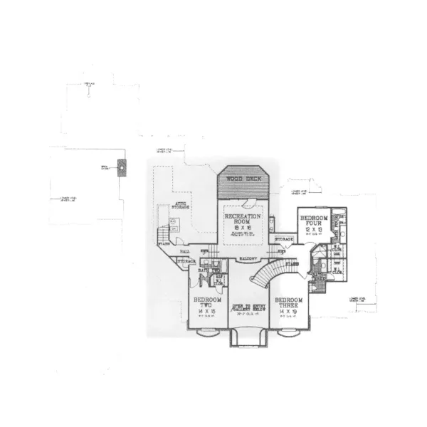 Modern House Plan Second Floor - Merritt European Luxury Home 036D-0195 - Shop House Plans and More