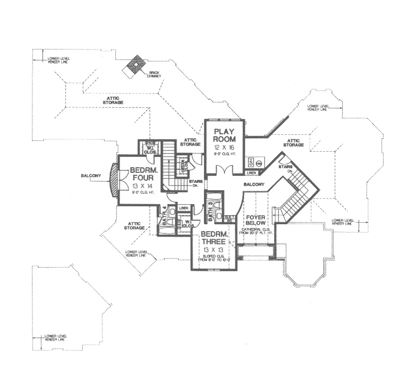 Country House Plan Second Floor - Felsberg Luxury European Home 036D-0196 - Search House Plans and More