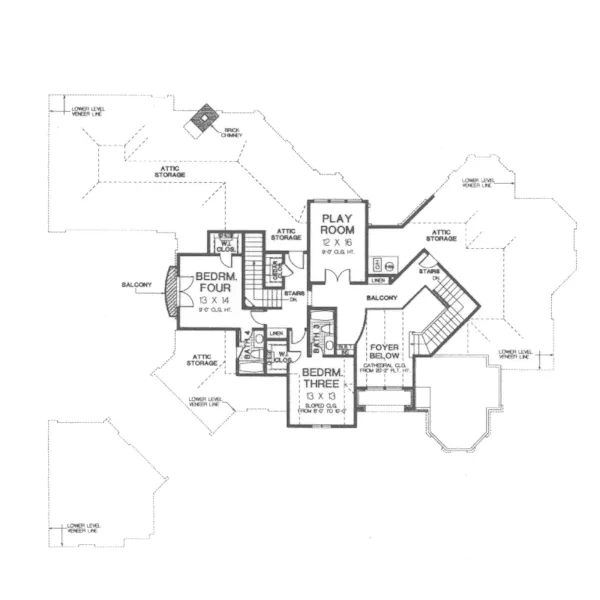 Traditional House Plan Second Floor - Felsberg Luxury European Home 036D-0196 - Search House Plans and More