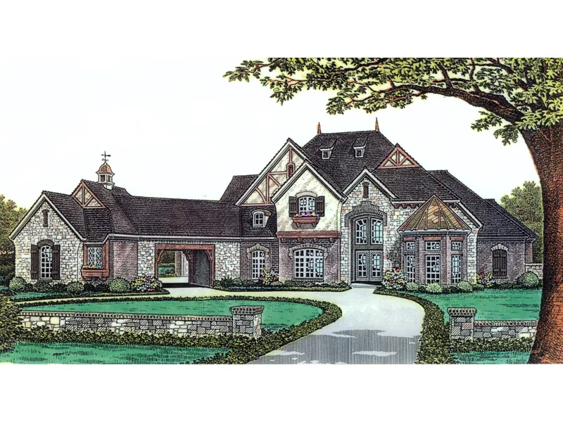 Country House Plan Front Image - Felsberg Luxury European Home 036D-0196 - Search House Plans and More