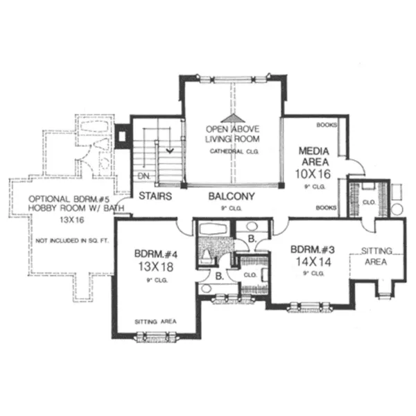 Plantation House Plan Second Floor - Markham Hill Ranch Home 036D-0197 - Shop House Plans and More