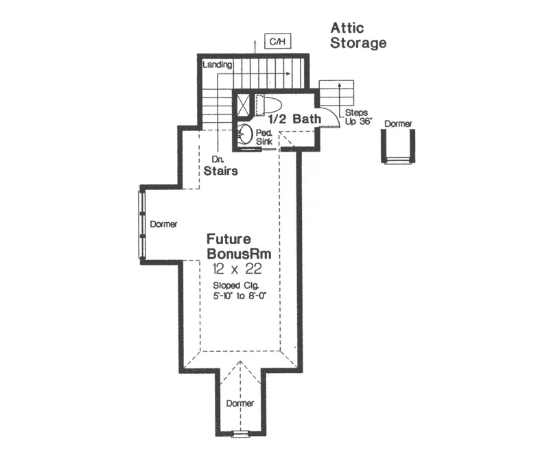 Victorian House Plan Bonus Room - Olson Place European Ranch Home 036D-0200 - Shop House Plans and More
