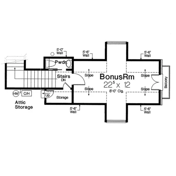 European House Plan Second Floor - Kenley Luxury Ranch Home 036D-0202 - Search House Plans and More