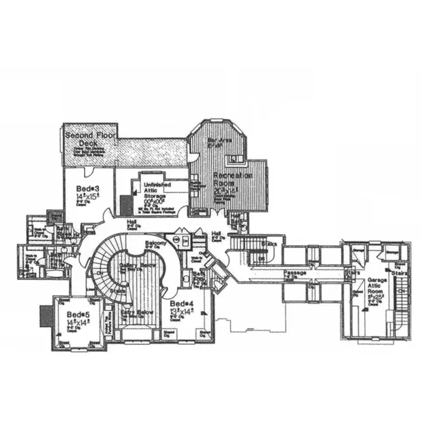 European House Plan Second Floor - Newstead Manor Luxury Home 036D-0203 - Shop House Plans and More