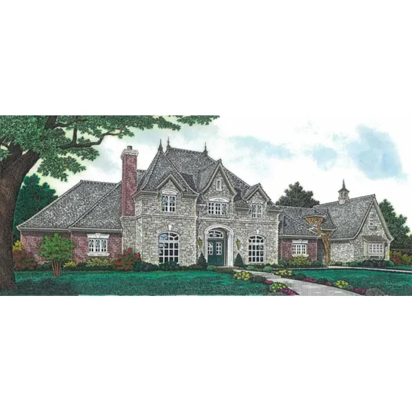 European House Plan Front of Home - Newstead Manor Luxury Home 036D-0203 - Shop House Plans and More